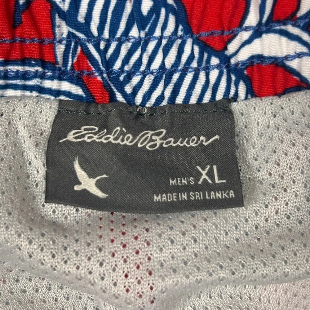Eddie‎ Bauer Men’s Tropical Red and Blue Swim Trunks Size XL